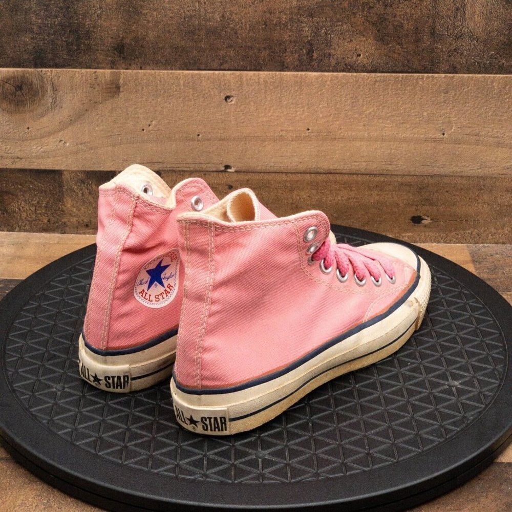 CONVERSE ALL STAR MADE IN USA DEADSTOCK 1980’S VINTAGE WOMENS SHOES PINK SZ 6 - Picture 10 of 11